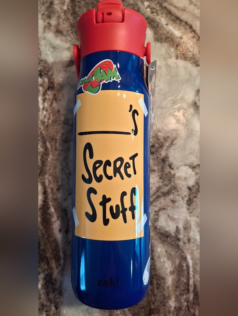 Space Jam "Secret Stuff" 30 Year Series Blue Water Bottle by zak!